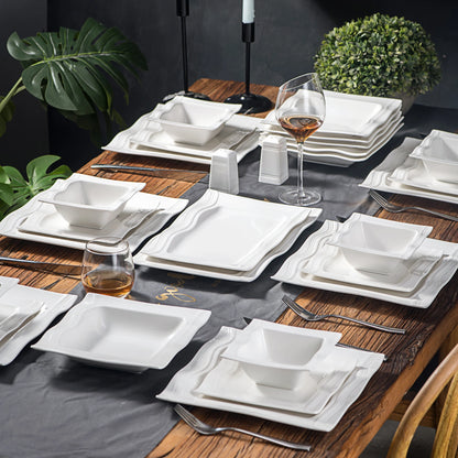 28 Piece Square Dinnerware Set
