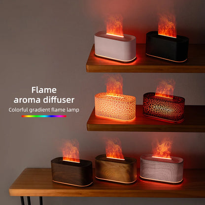Flame Colorful Water Vapor Humidifier for Aromatherapy