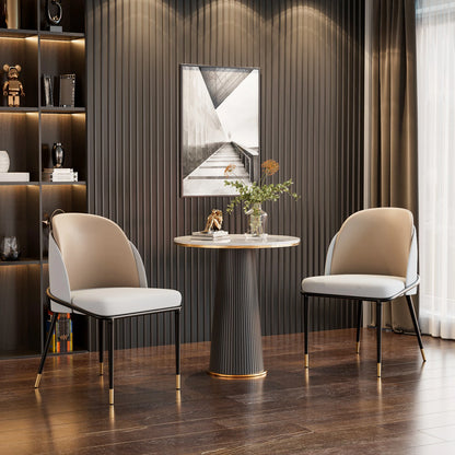 Faux Leather Upholstered Dining Chairs
