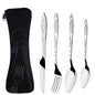 Portable Stainless Steel Family Camping Cutlery with Bag