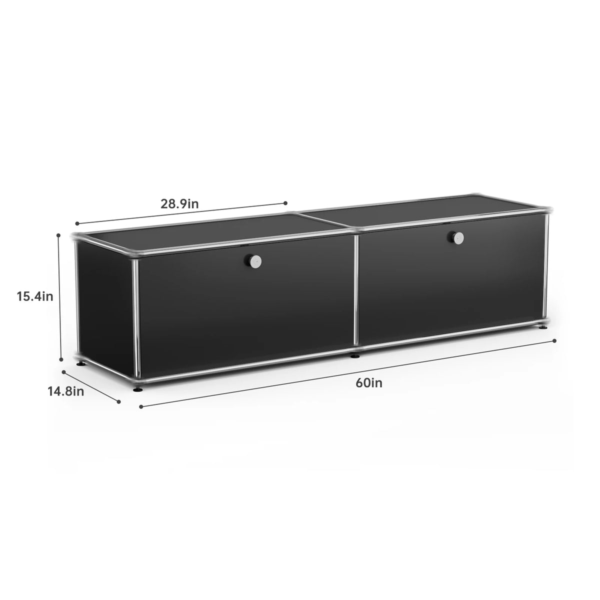 Modern Storage Cabinet Stainless Metal Organizer TV Stand Cabinet