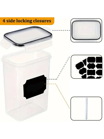 Airtight Food Storage Containers with Labels