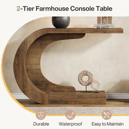 Tribesigns 43.3" Mid-Century Modern Console Table for Entryway