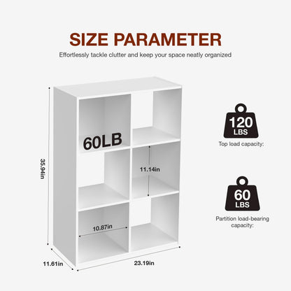 JHK 9 Cube Storage Organizer Wooden Shelf Bookcase Open Bookshelf