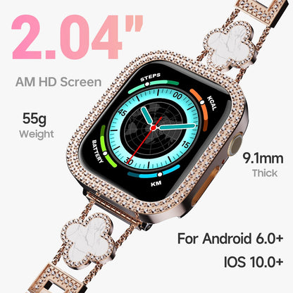 Luxury Smartwatch with Sparkling Rhinestones , Interchangeable