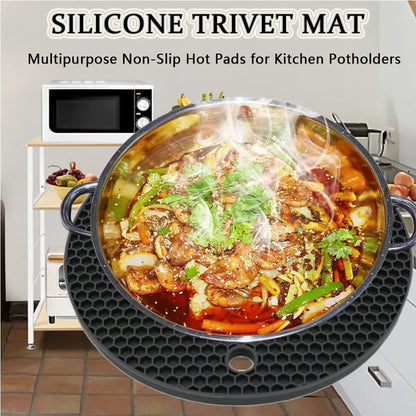 3 Pack Silicone Trivet Pot Mats