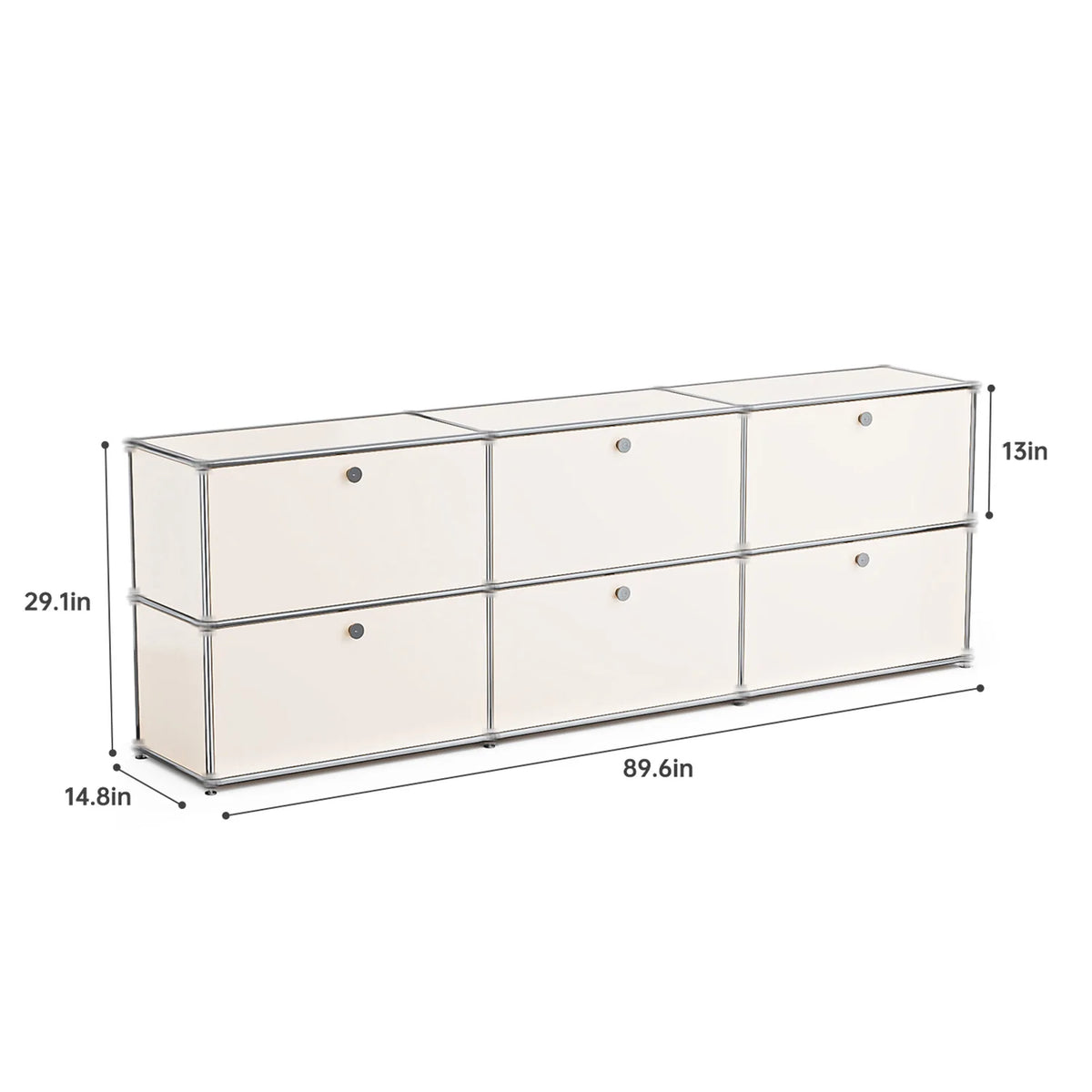 Modern Storage Cabinet Stainless Metal Organizer TV Stand Cabinet