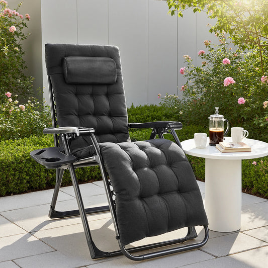 JHK Zero Gravity Recliner Camping Patio Lounge Chair Folding