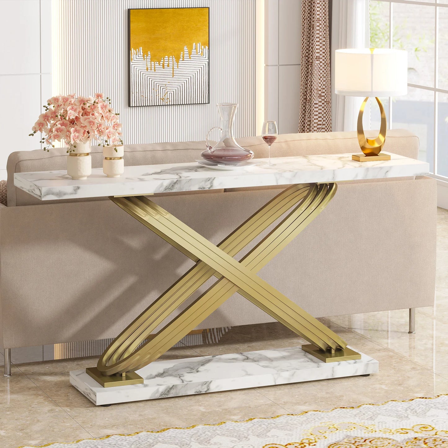 Tribesigns 55 Inch Modern Console Table,
