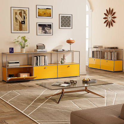 Modern Storage Cabinet Stainless Metal Organizer TV Stand Cabinet