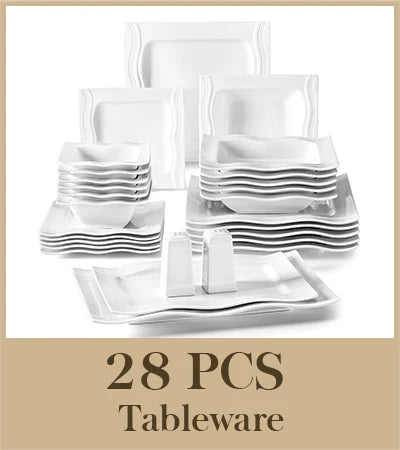 28 Piece Square Dinnerware Set