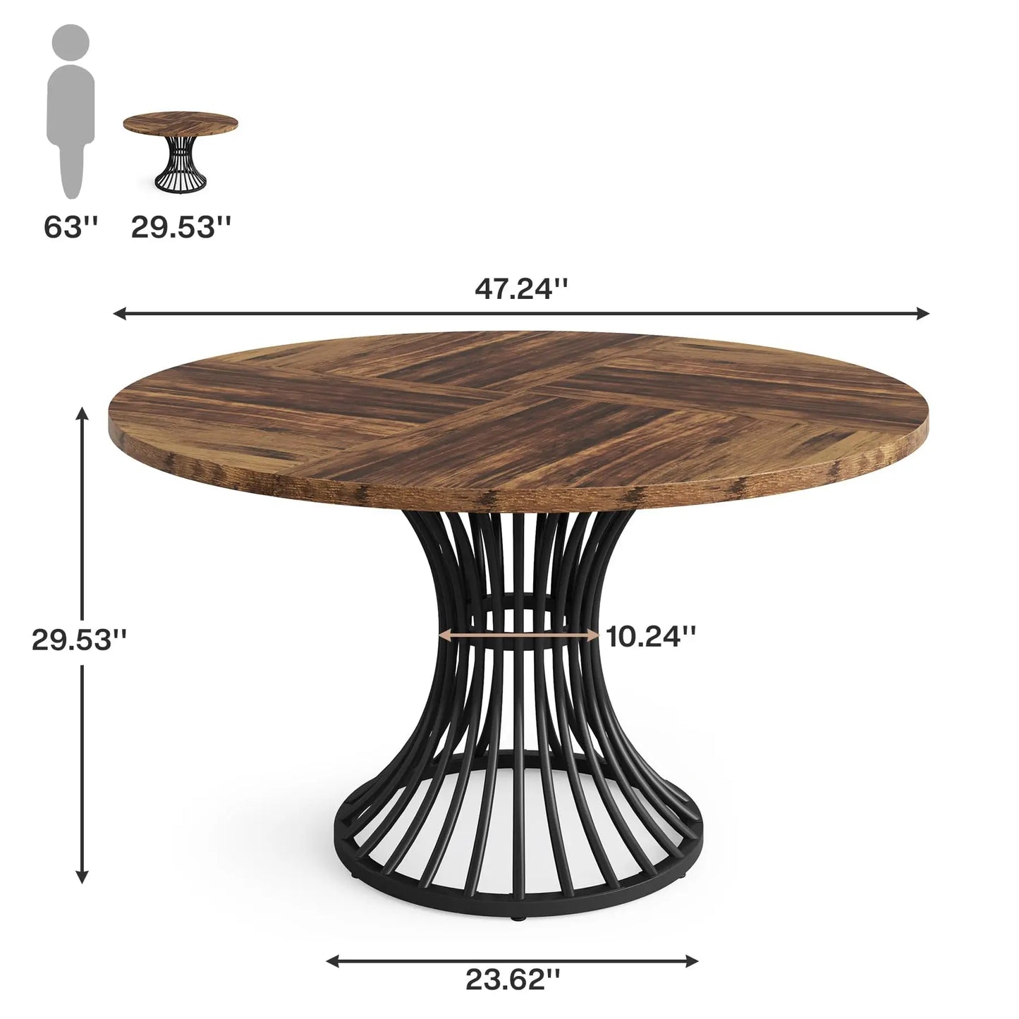 47-Inch Farmhouse Dinning Room Table