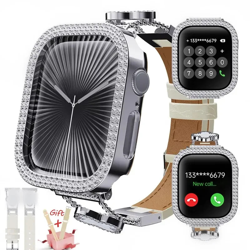 Luxury Smartwatch with Sparkling Rhinestones , Interchangeable