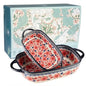 Polish Pottery Style Ceramic Baking Dish Set
