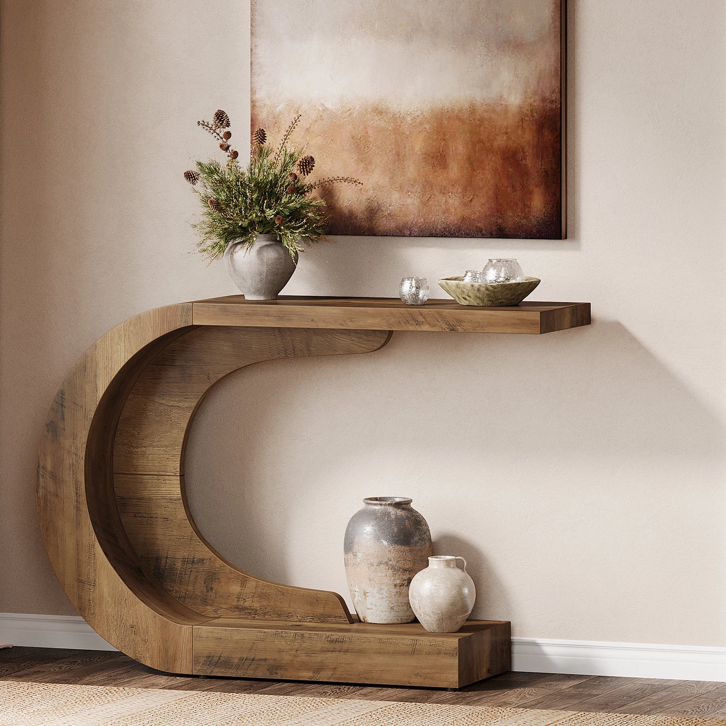 Tribesigns 43.3" Mid-Century Modern Console Table for Entryway