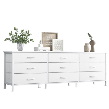 JHK Cabinet For Living Room With 9 Fabric Drawers