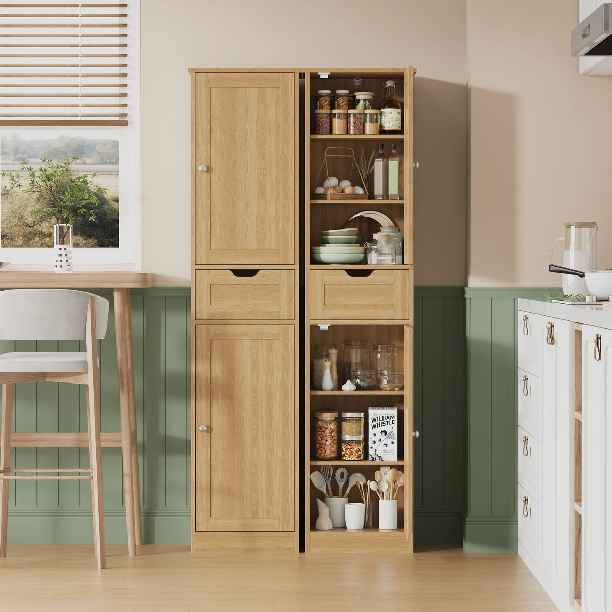 Space-Saving Slim  Storage Cabinet – Vertical Organizer Rack