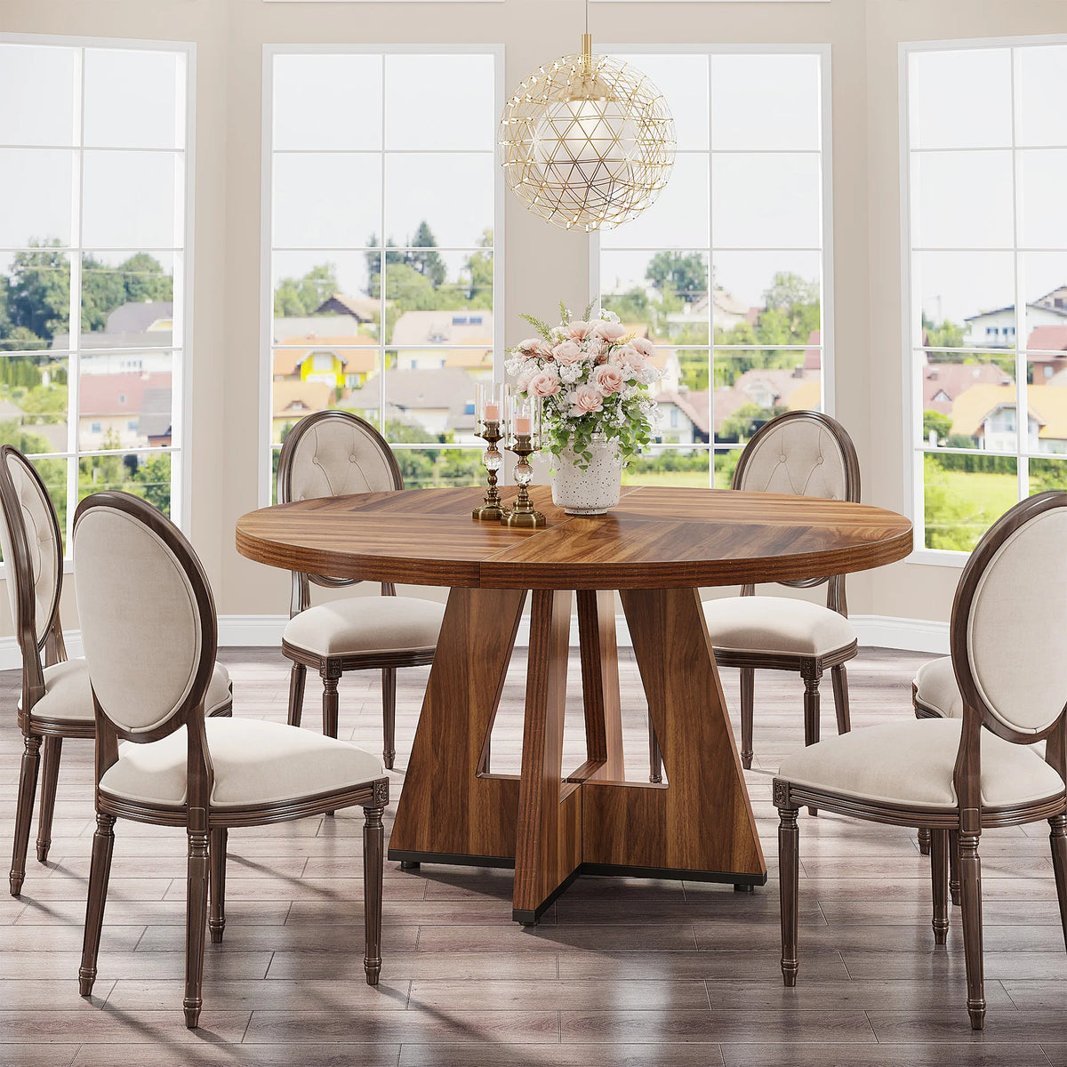 Tribesigns Round Dining Table for 4