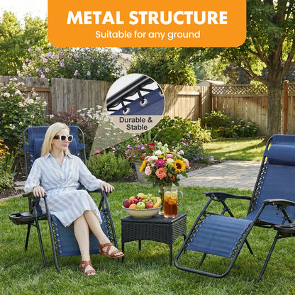 Outdoor Zero Gravity Chairs Set of 2