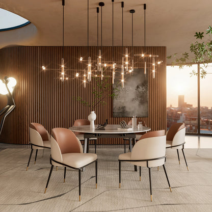 Faux Leather Upholstered Dining Chairs