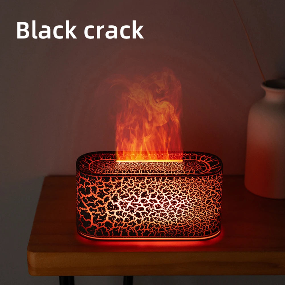Flame Colorful Water Vapor Humidifier for Aromatherapy