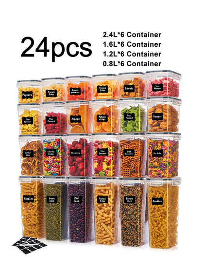 Airtight Food Storage Containers with Labels
