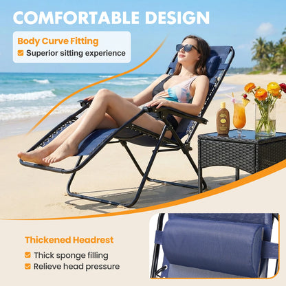 Outdoor Zero Gravity Chairs Set of 2