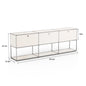 Modern Storage Cabinet Stainless Metal Organizer TV Stand Cabinet
