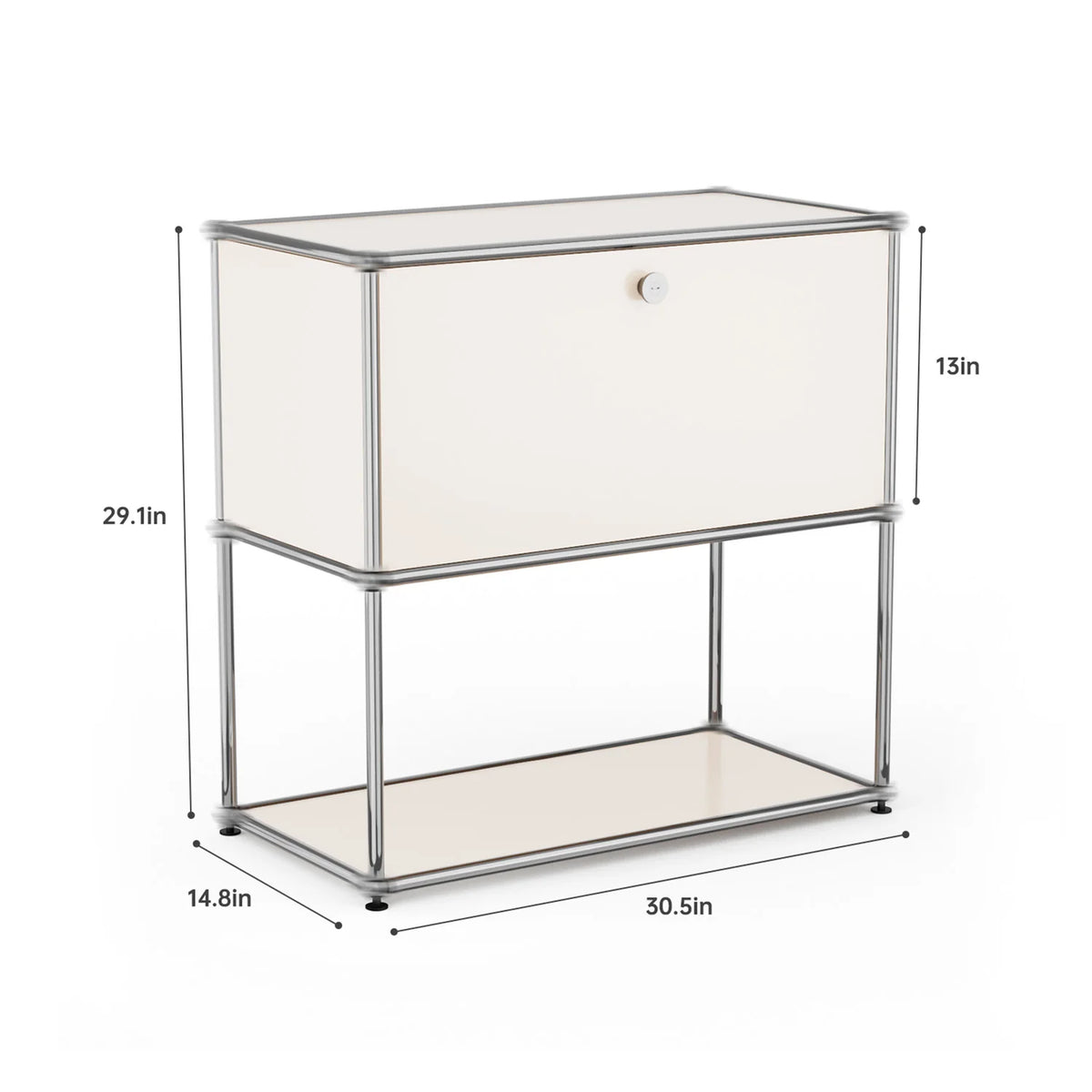 Modern Storage Cabinet Stainless Metal Organizer TV Stand Cabinet
