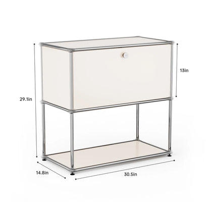 Modern Storage Cabinet Stainless Metal Organizer TV Stand Cabinet