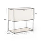 Modern Storage Cabinet Stainless Metal Organizer TV Stand Cabinet