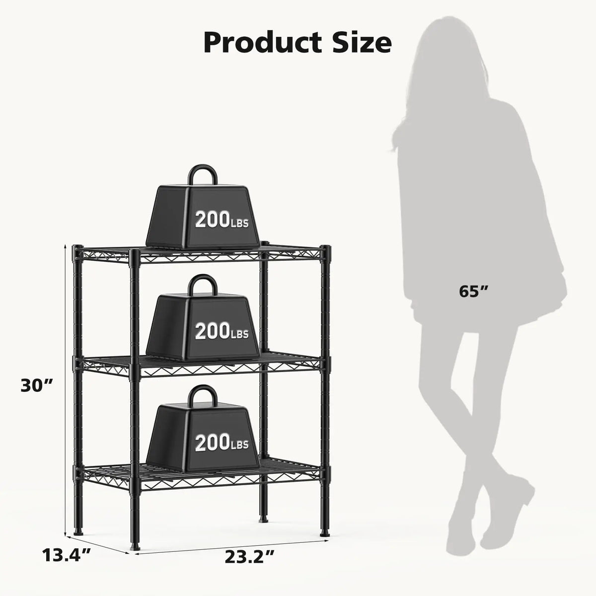 JHK 3-5 Tier Metal Wire Storage Shelves Adjustable Storage Racks Heavy Duty