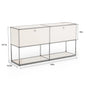 Modern Storage Cabinet Stainless Metal Organizer TV Stand Cabinet