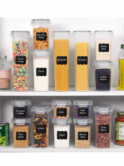 Airtight Food Storage Containers with Labels