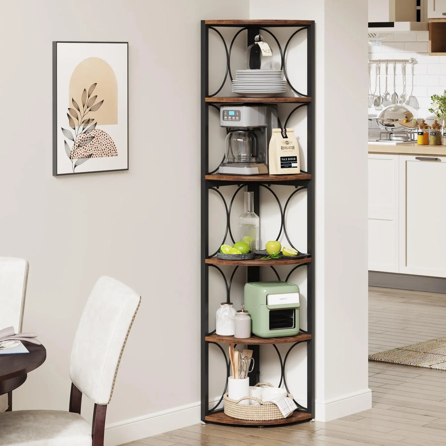 Tribesigns 67 inch Tall Corner Shelf