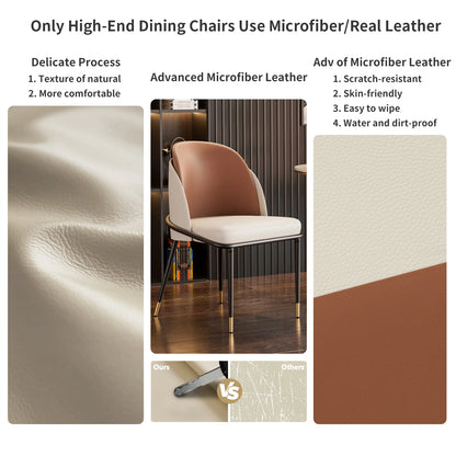 Faux Leather Upholstered Dining Chairs