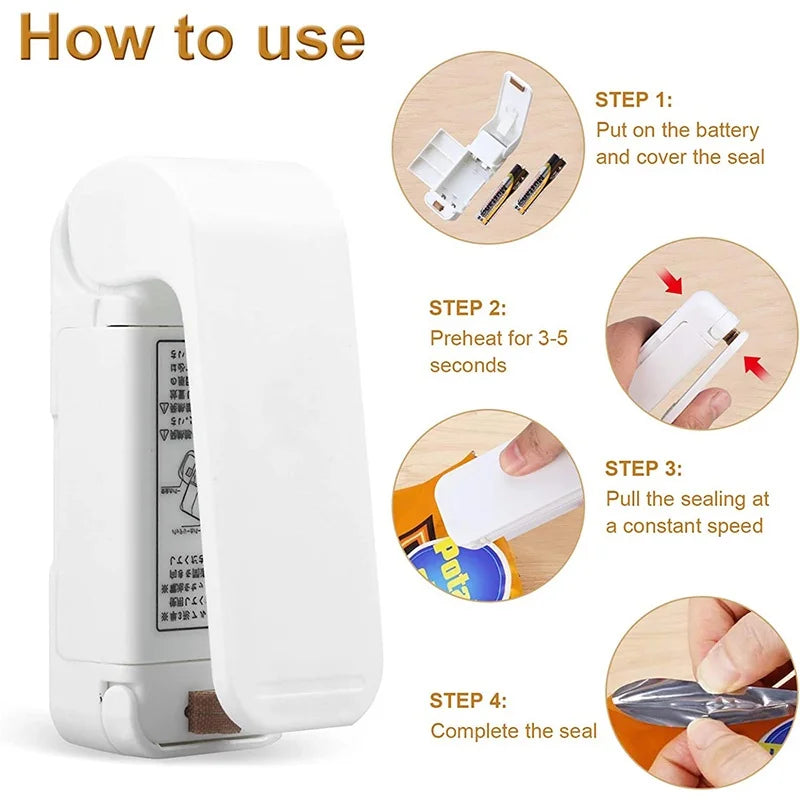 Mini Hea Bag Seal Machine Package Sealer Bags
