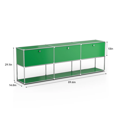 Modern Storage Cabinet Stainless Metal Organizer TV Stand Cabinet