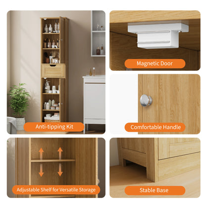 Space-Saving Slim  Storage Cabinet – Vertical Organizer Rack