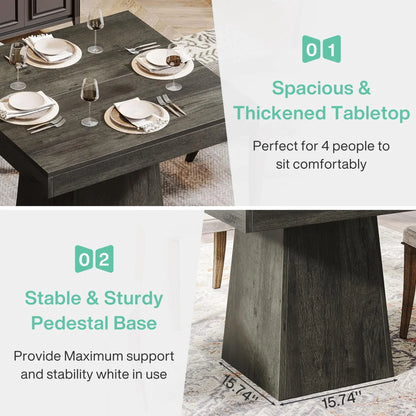 Tribesigns Square Dining Table for 4