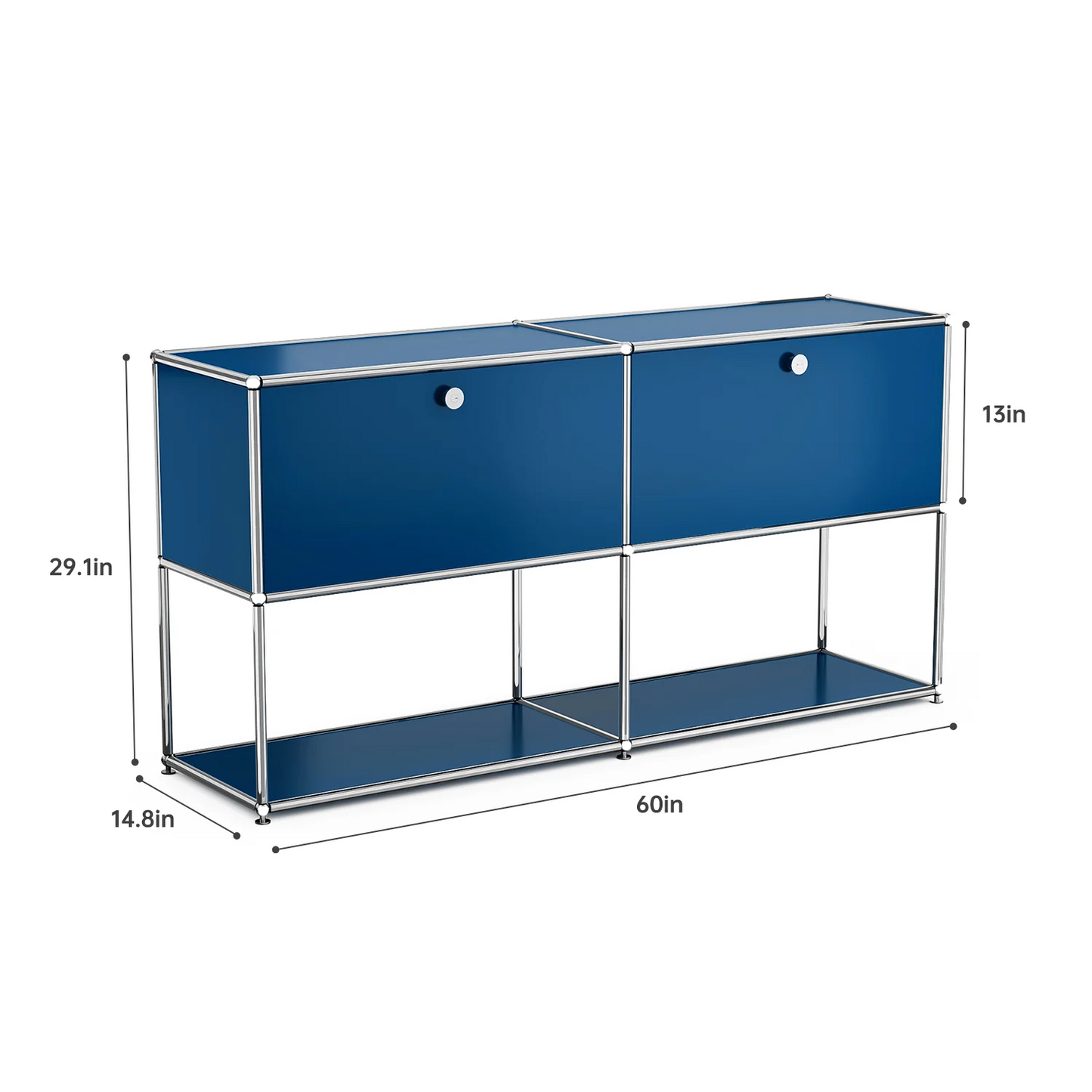Modern Storage Cabinet Stainless Metal Organizer TV Stand Cabinet