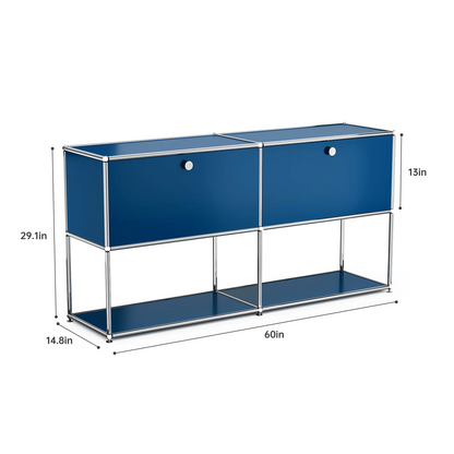 Modern Storage Cabinet Stainless Metal Organizer TV Stand Cabinet