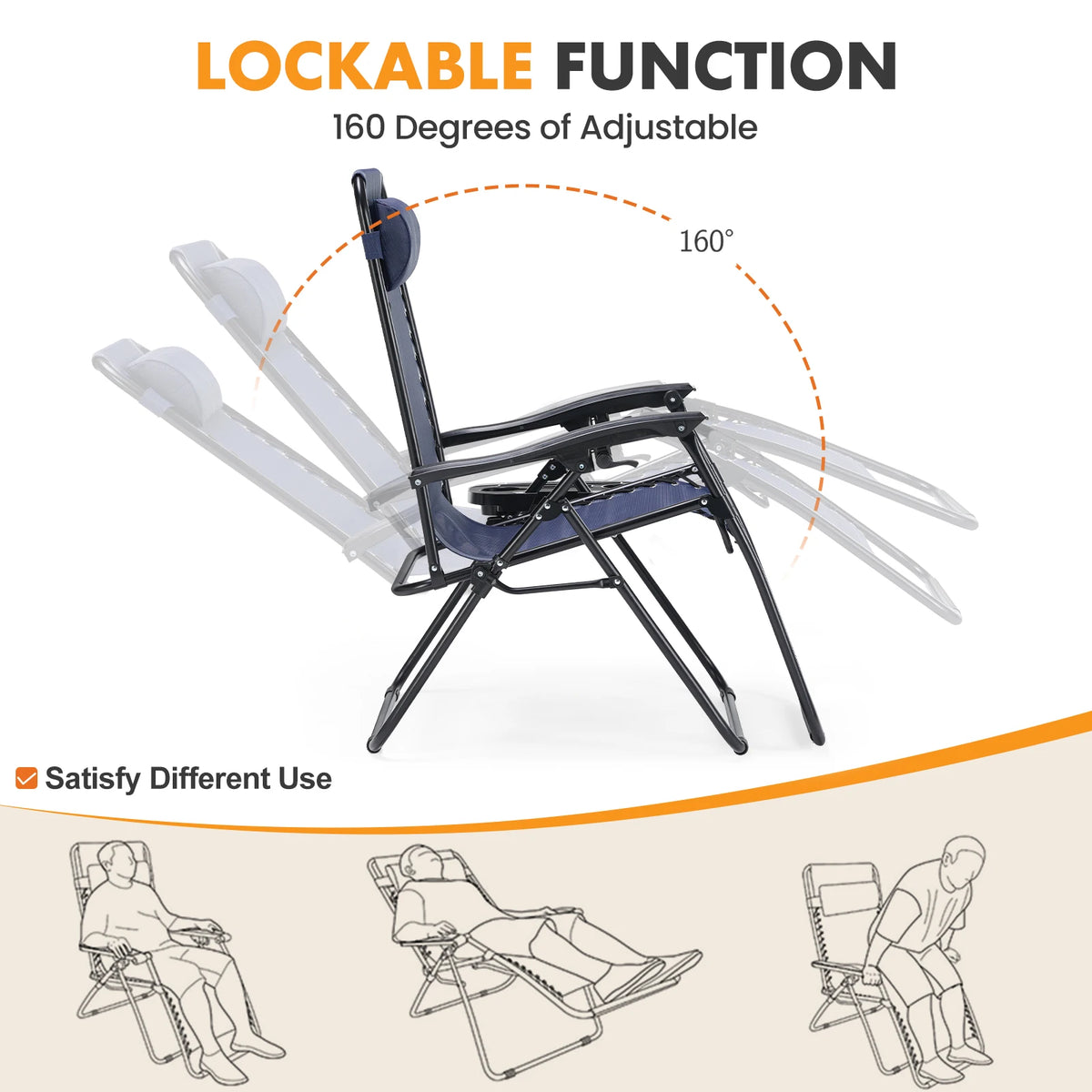 Outdoor Zero Gravity Chairs Set of 2