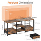 JHK 63IN Wooden Tv Stand For Up To 75 Inch TV Entertainment Center