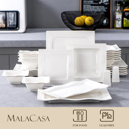 28 Piece Square Dinnerware Set