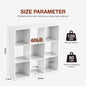 JHK 9 Cube Storage Organizer Wooden Shelf Bookcase Open Bookshelf