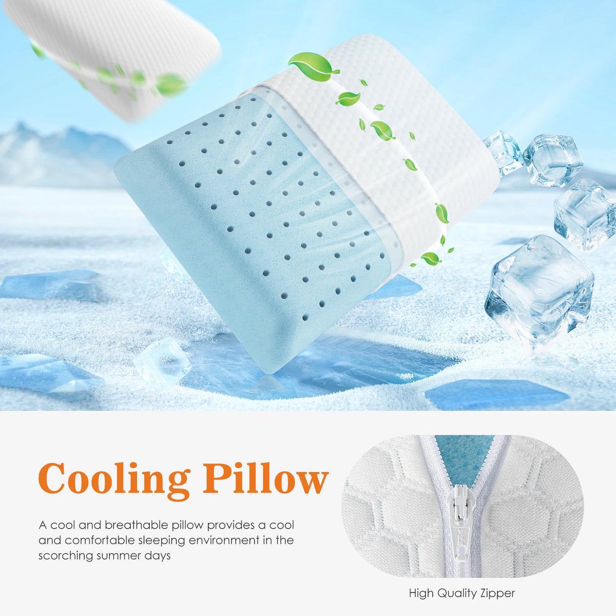 JHK 2-pieces Memory Foam Pillows