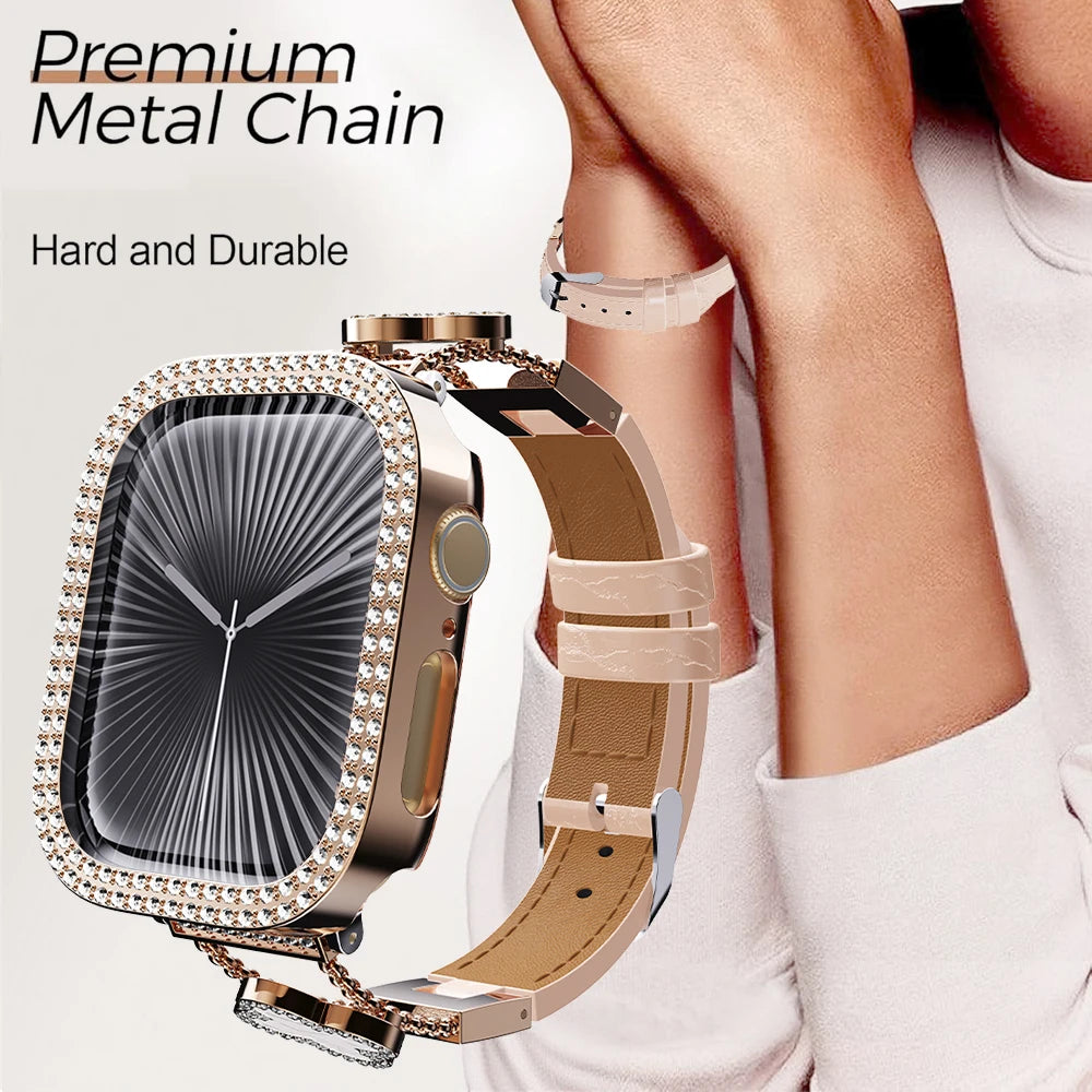 Luxury Smartwatch with Sparkling Rhinestones , Interchangeable