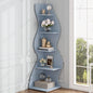 Tribesigns Corner Shelf, Modern 5-Tier Wall Corner Bookshelf, Stylish Corner