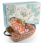 Polish Pottery Style Ceramic Baking Dish Set